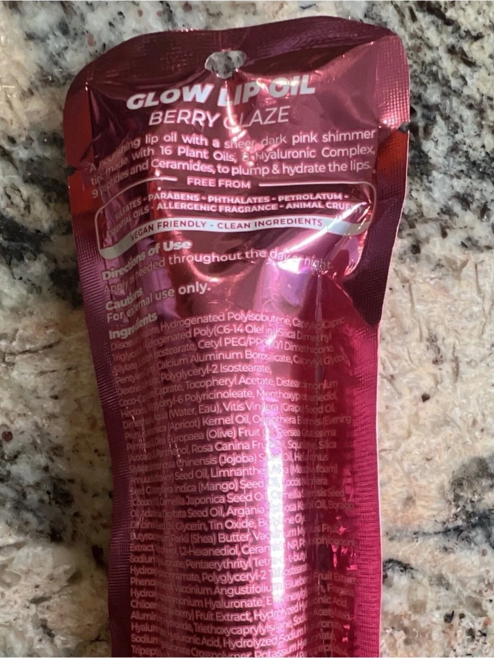 Vitamasque Glow Lip Oil — Berry Glaze Pink Shimmer
